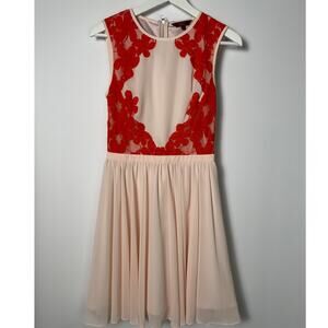 Ted Baker "Vember" Sleeveless Dress With lace bodice SZ 1